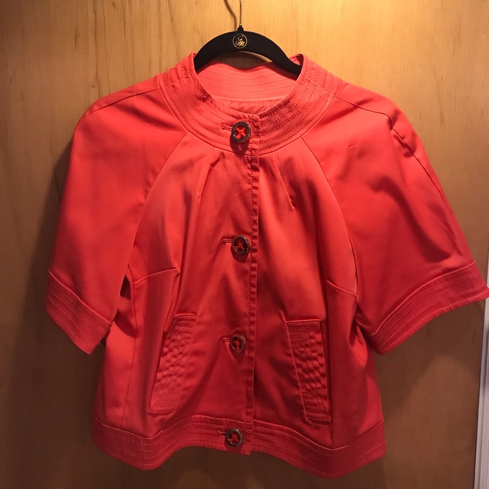 EUC Coral Jacket w/Silver Button Detail